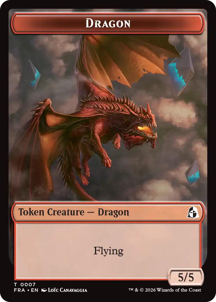 Dragon // Treasure Double-Sided Token [Reality Fracture Tokens] | Exor Games Truro