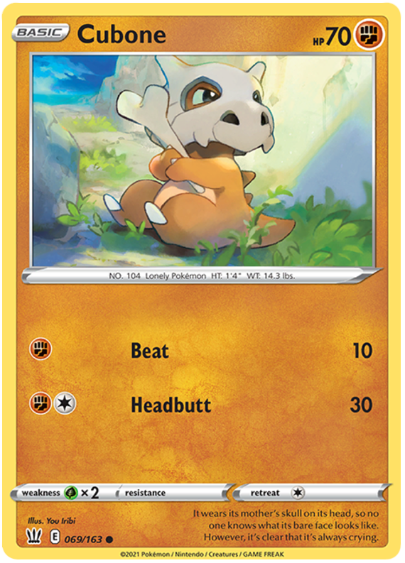 Cubone (069/163) [Sword & Shield: Battle Styles] | Exor Games Truro