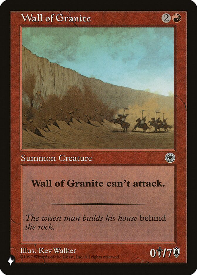 Wall of Granite [The List] | Exor Games Truro