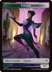 Citizen // Phyrexian Mite Double-Sided Token [Reality Fracture Commander Tokens] | Exor Games Truro