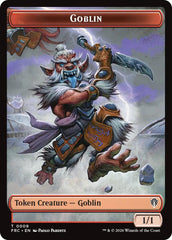Goblin // Spirit Double-Sided Token [Reality Fracture Commander Tokens] | Exor Games Truro