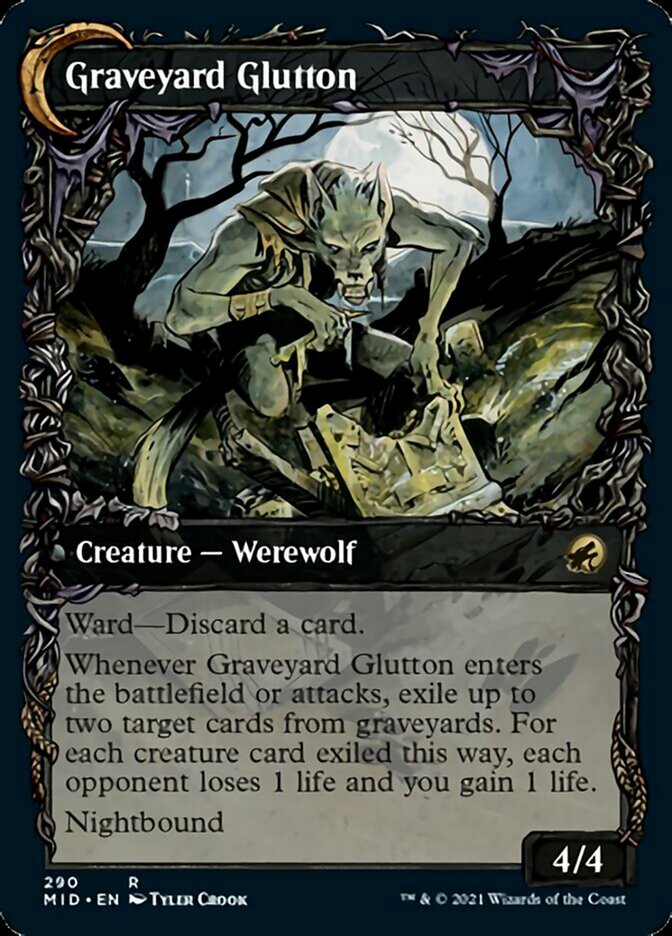 Graveyard Trespasser // Graveyard Glutton (Showcase Equinox) [Innistrad: Midnight Hunt] | Exor Games Truro