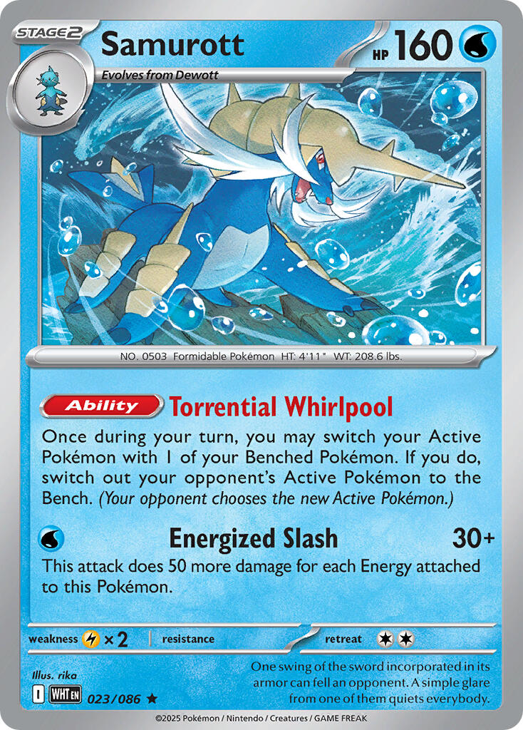 Samurott (023/086) (Deck Exclusive) [Scarlet & Violet: White Flare] | Exor Games Truro