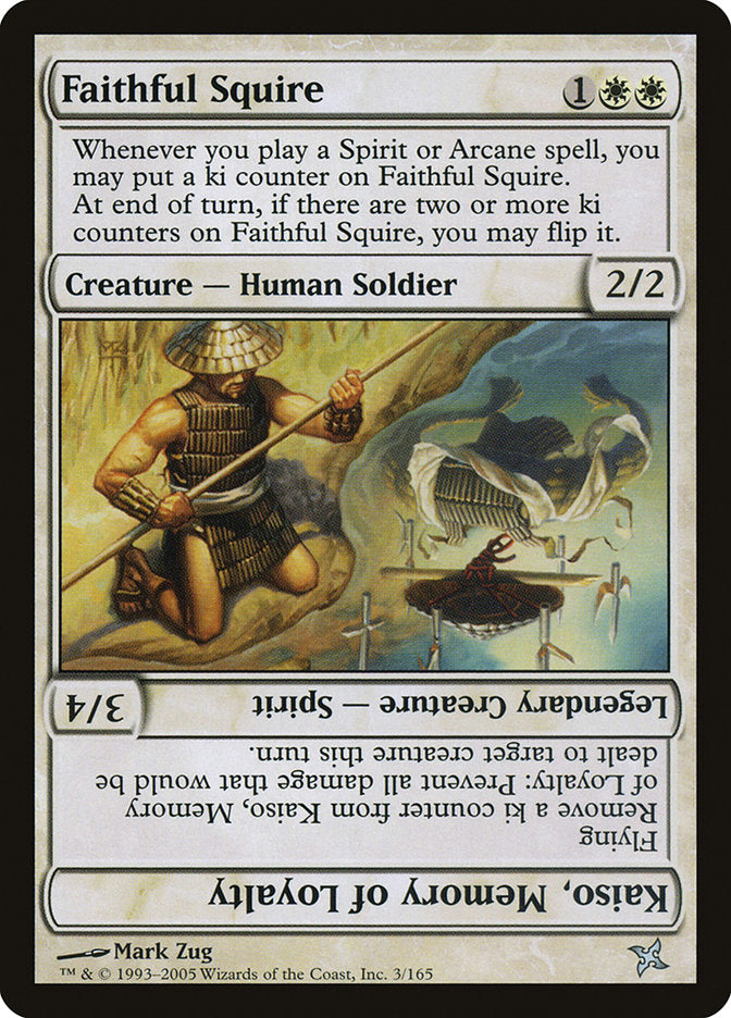 Faithful Squire // Kaiso, Memory of Loyalty [Betrayers of Kamigawa] | Exor Games Truro