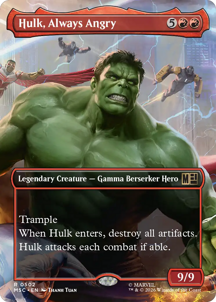 Hulk, Always Angry (Borderless) [Marvel Super Heroes Commander] | Exor Games Truro