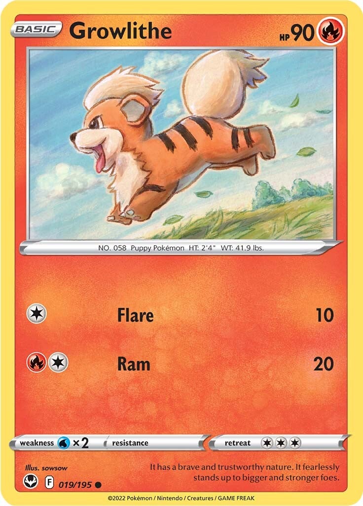 Growlithe (019/195) [Sword & Shield: Silver Tempest] | Exor Games Truro