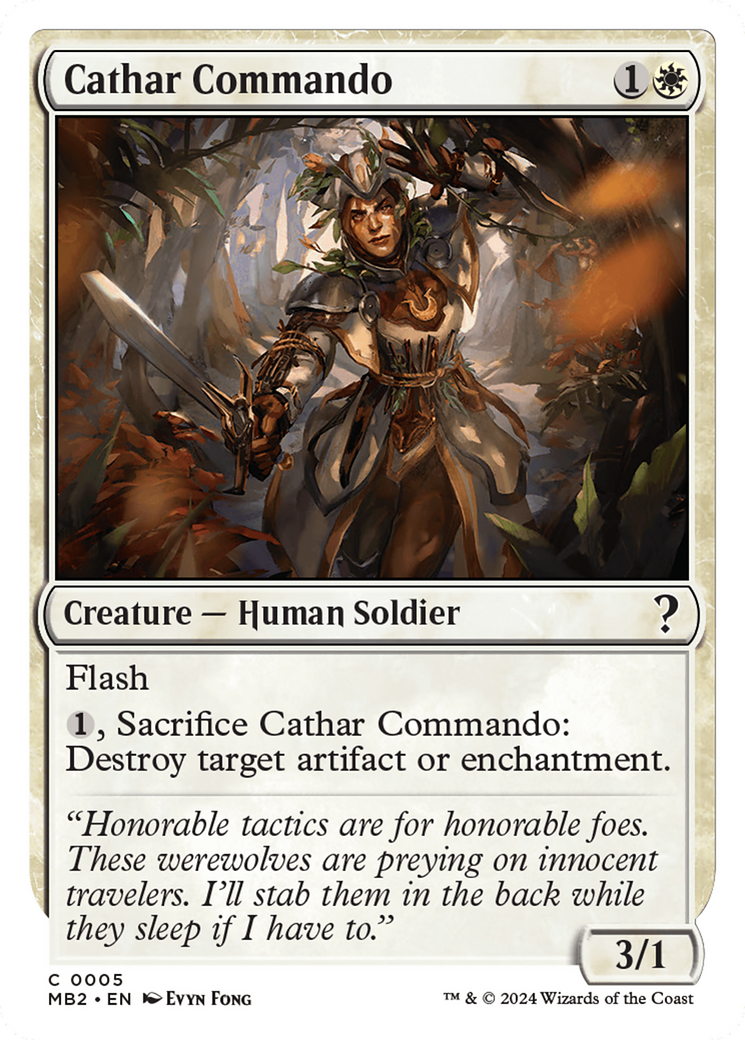 Cathar Commando (White Border) [Mystery Booster 2] | Exor Games Truro