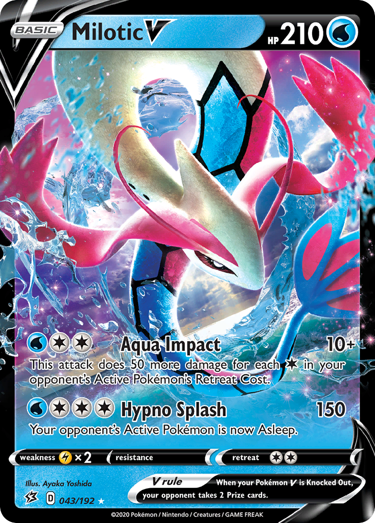 Milotic V (043/192) [Sword & Shield: Rebel Clash] | Exor Games Truro