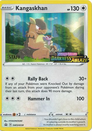 Kangaskhan (SWSH038) (Staff Prerelease Promo) [Sword & Shield: Black Star Promos] | Exor Games Truro