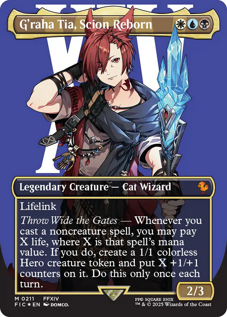 G'raha Tia, Scion Reborn (Borderless) (Surge Foil) [FINAL FANTASY Commander] | Exor Games Truro