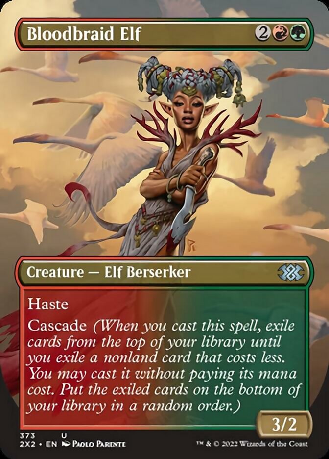 Bloodbraid Elf (Borderless Alternate Art) [Double Masters 2022] | Exor Games Truro