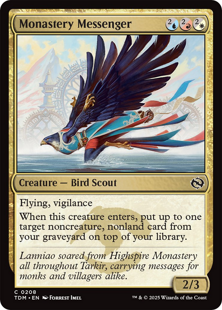 Monastery Messenger [Tarkir: Dragonstorm] | Exor Games Truro