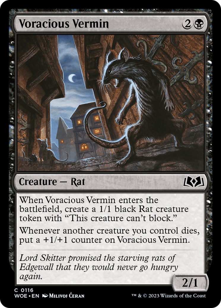 Voracious Vermin [Wilds of Eldraine] | Exor Games Truro