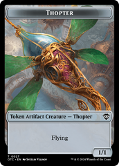 Thopter // Manifest Double-Sided Token [Outlaws of Thunder Junction Commander Tokens] | Exor Games Truro