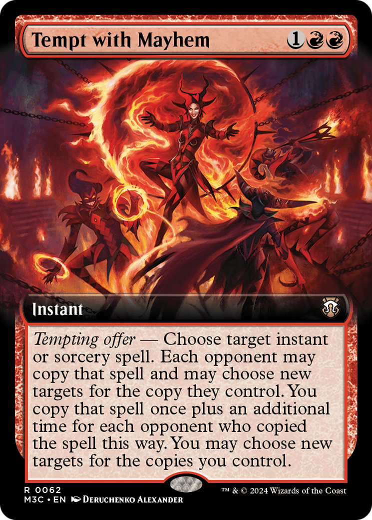 Tempt with Mayhem (Extended Art) (Ripple Foil) [Modern Horizons 3 Commander] | Exor Games Truro
