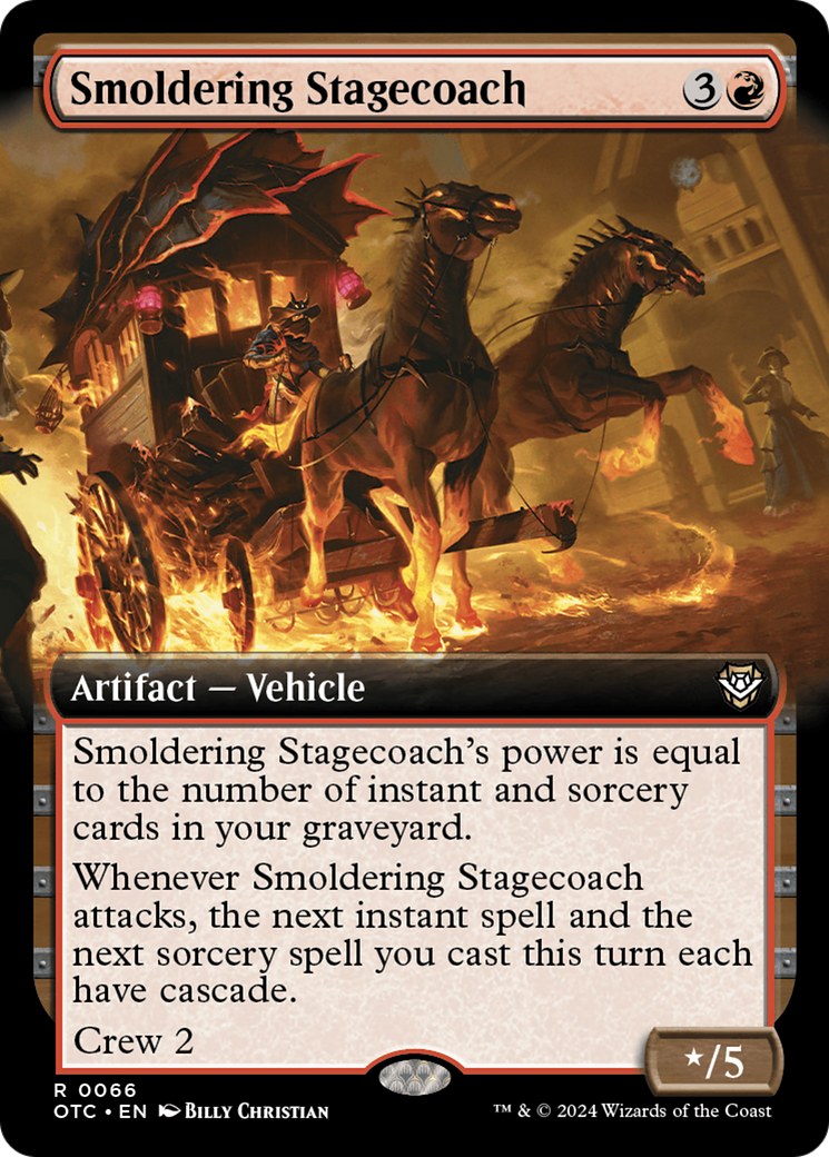 Smoldering Stagecoach (Extended Art) [Outlaws of Thunder Junction Commander] | Exor Games Truro