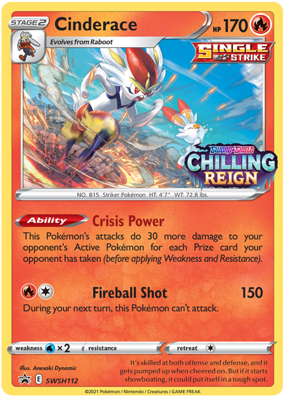 Cinderace (SWSH112) [Sword & Shield: Black Star Promos] | Exor Games Truro