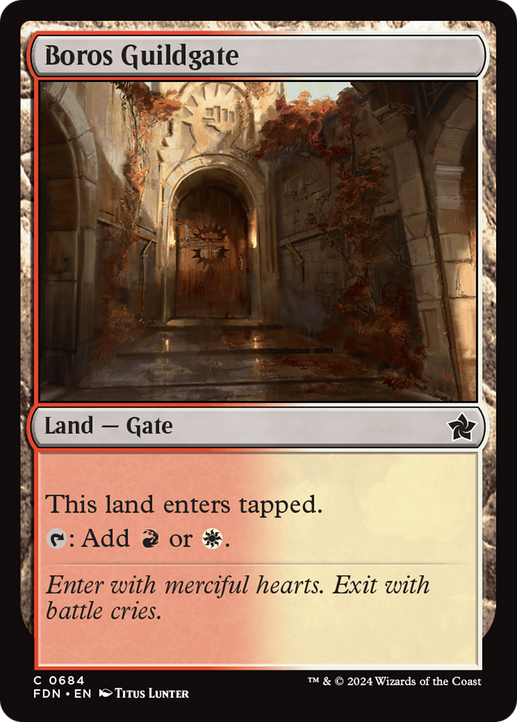 Boros Guildgate [Foundations] | Exor Games Truro