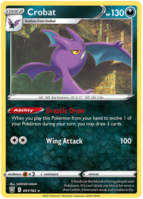 Crobat (091/163) [Sword & Shield: Battle Styles] | Exor Games Truro