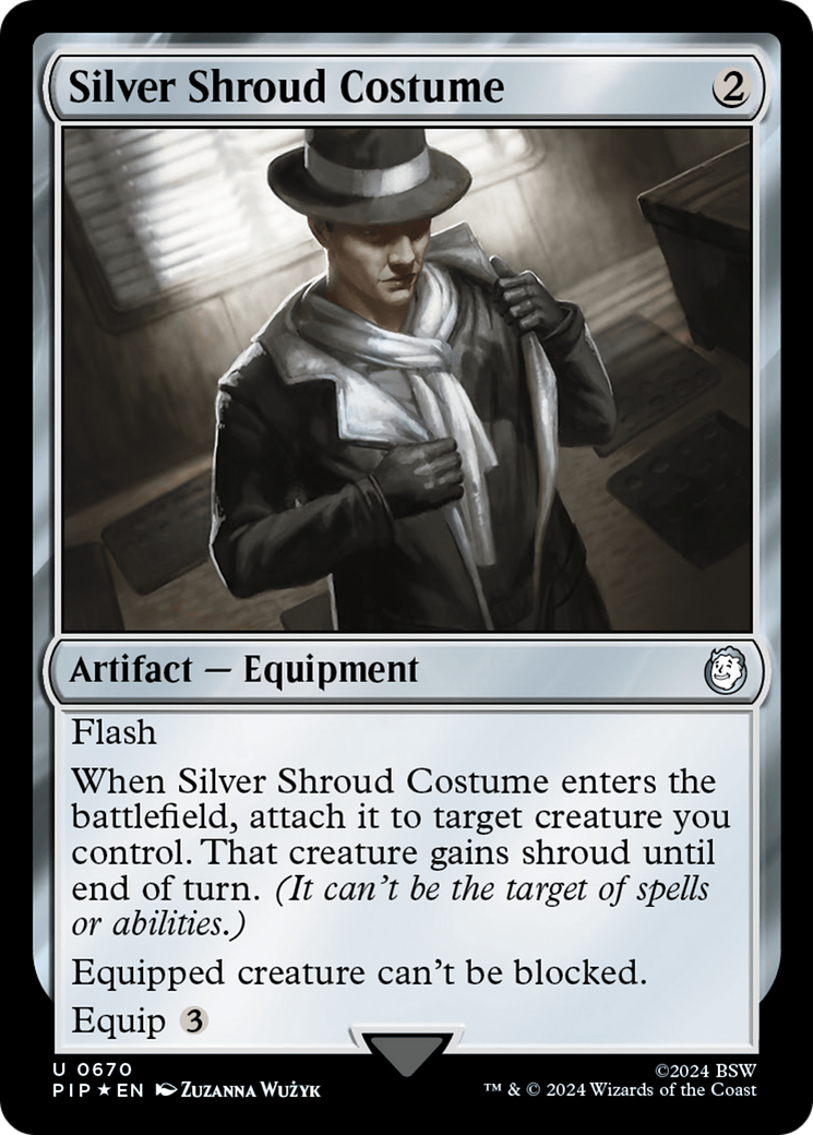 Silver Shroud Costume (Surge Foil) [Fallout] | Exor Games Truro