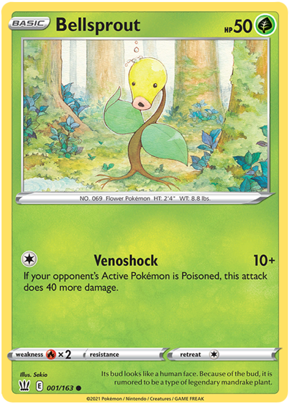 Bellsprout (001/163) [Sword & Shield: Battle Styles] | Exor Games Truro