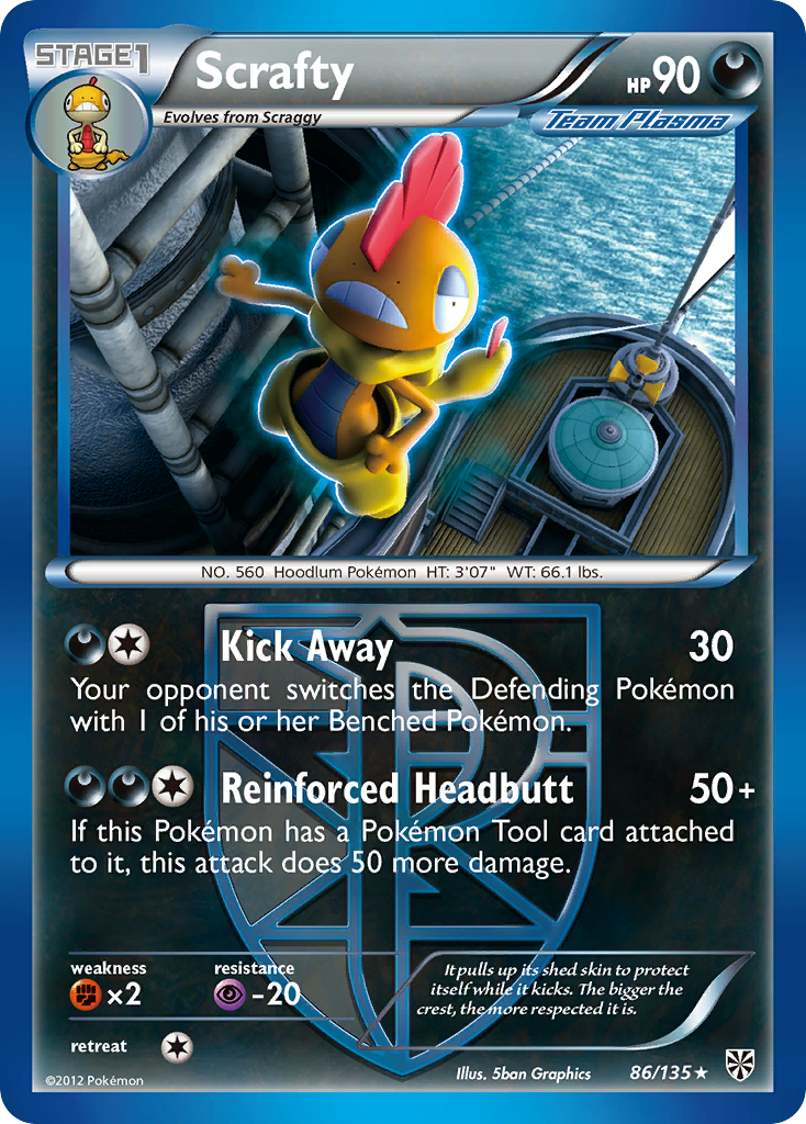 Scrafty (86/135) [Black & White: Plasma Storm] | Exor Games Truro