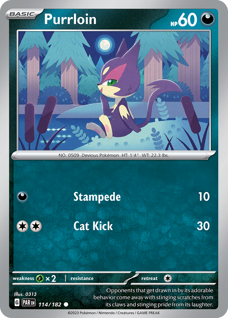 Purrloin (114/182) [Scarlet & Violet: Paradox Rift] | Exor Games Truro