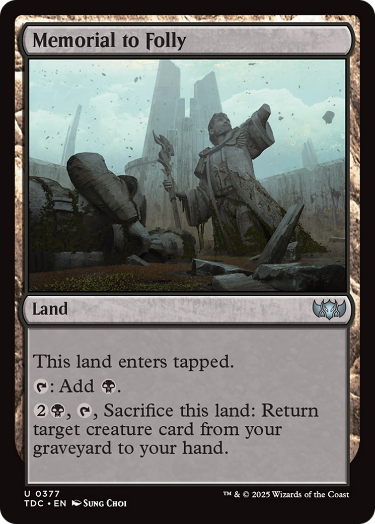 Memorial to Folly [Tarkir: Dragonstorm Commander] | Exor Games Truro