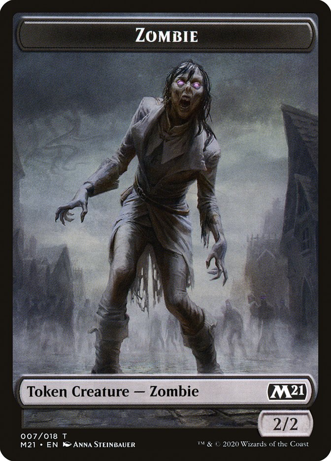 Treasure // Zombie Double-Sided Token [Core Set 2021 Tokens] | Exor Games Truro