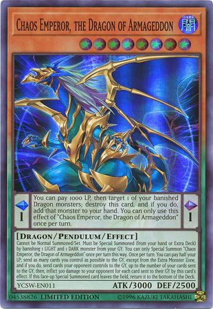 Chaos Emperor, the Dragon of Armageddon [YCSW-EN011] Super Rare | Exor Games Truro