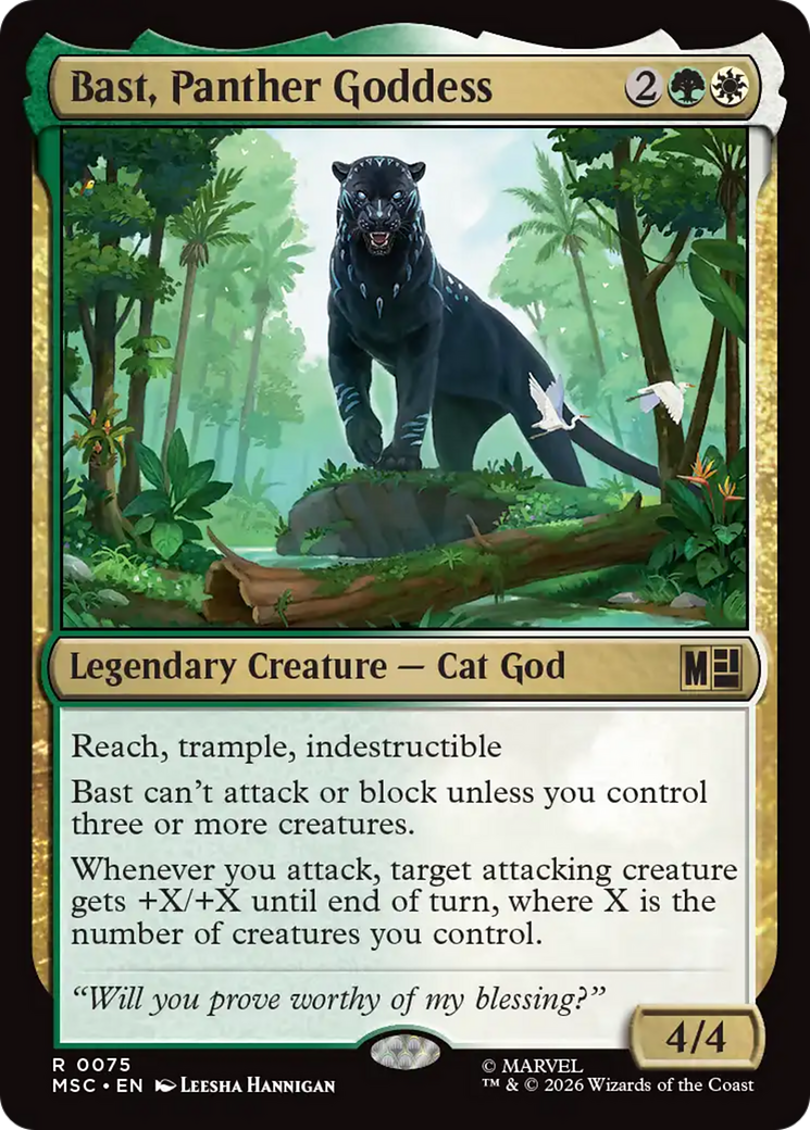 Bast, Panther Goddess (Surge Foil) [Marvel Super Heroes Commander] | Exor Games Truro