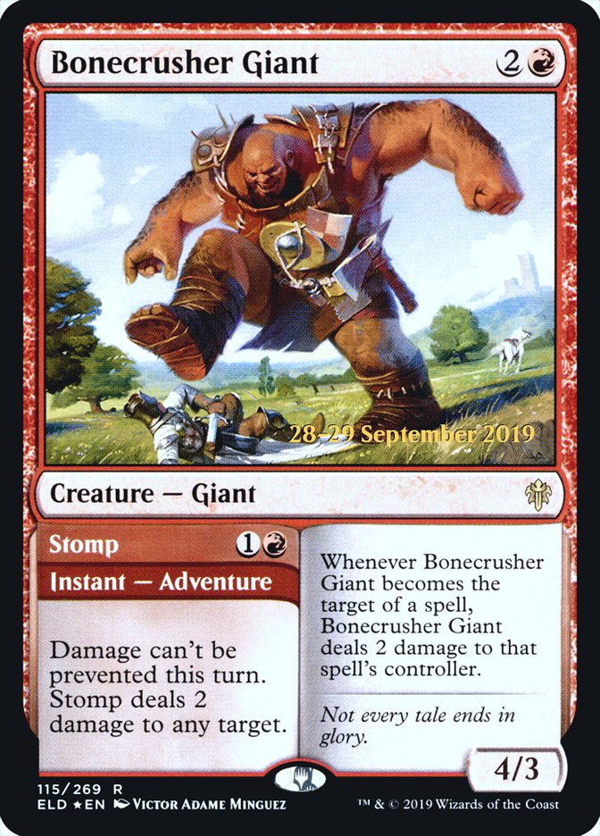 Bonecrusher Giant // Stomp [Throne of Eldraine Prerelease Promos] | Exor Games Truro