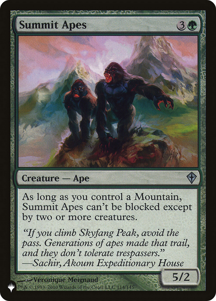 Summit Apes [The List] | Exor Games Truro