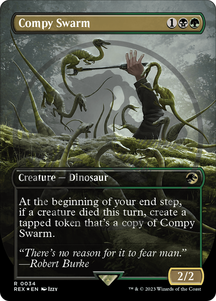 Compy Swarm (Emblem) (Borderless) [Jurassic World Collection Tokens] | Exor Games Truro