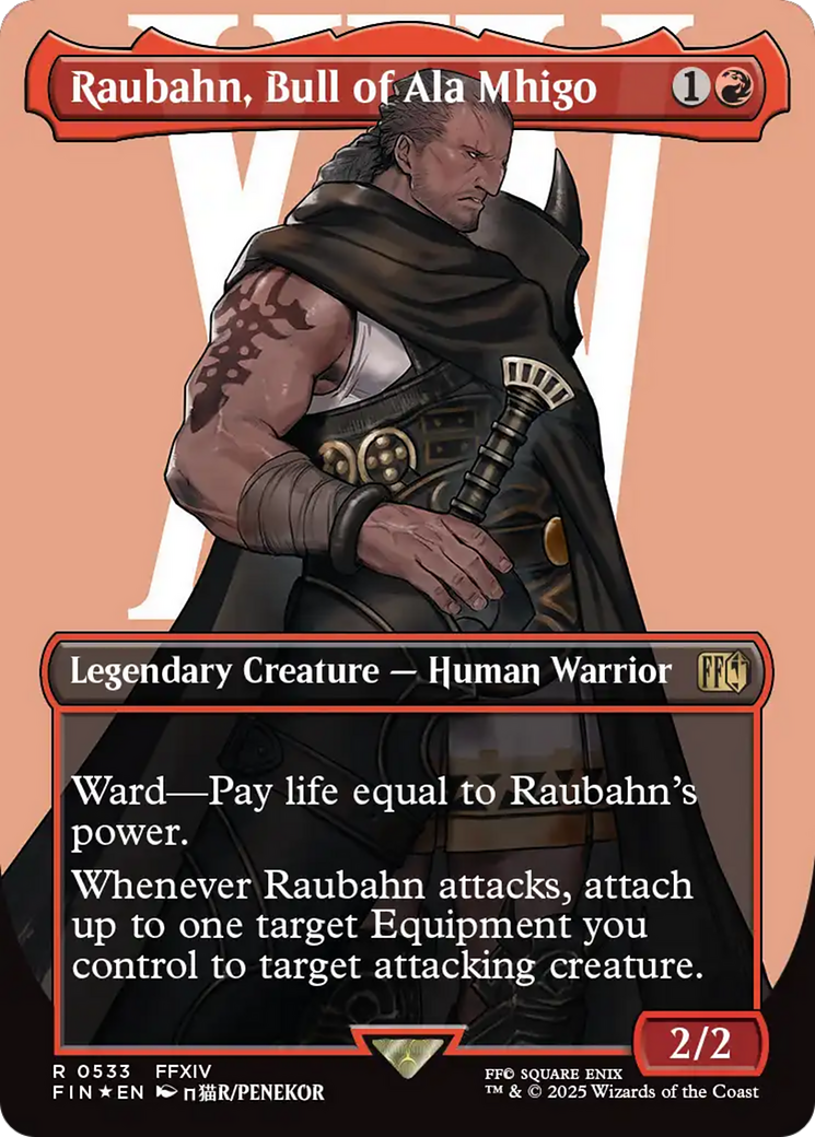 Raubahn, Bull of Ala Mhigo (Borderless) (Surge Foil) [FINAL FANTASY] | Exor Games Truro