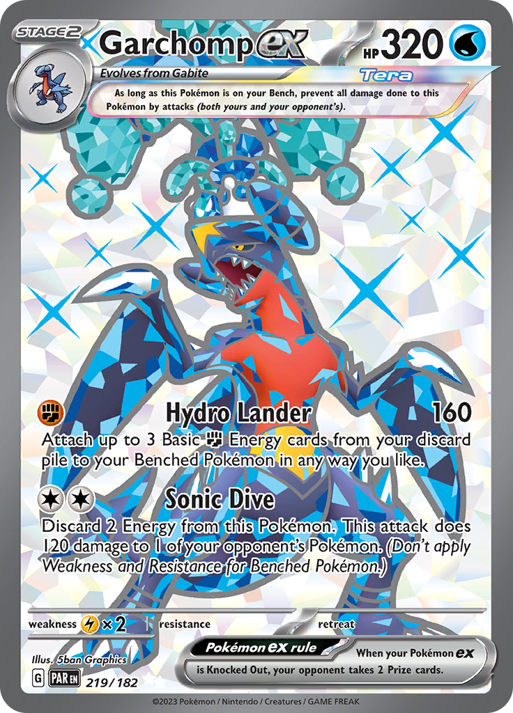 Garchomp ex (219/182) [Scarlet & Violet: Paradox Rift] | Exor Games Truro