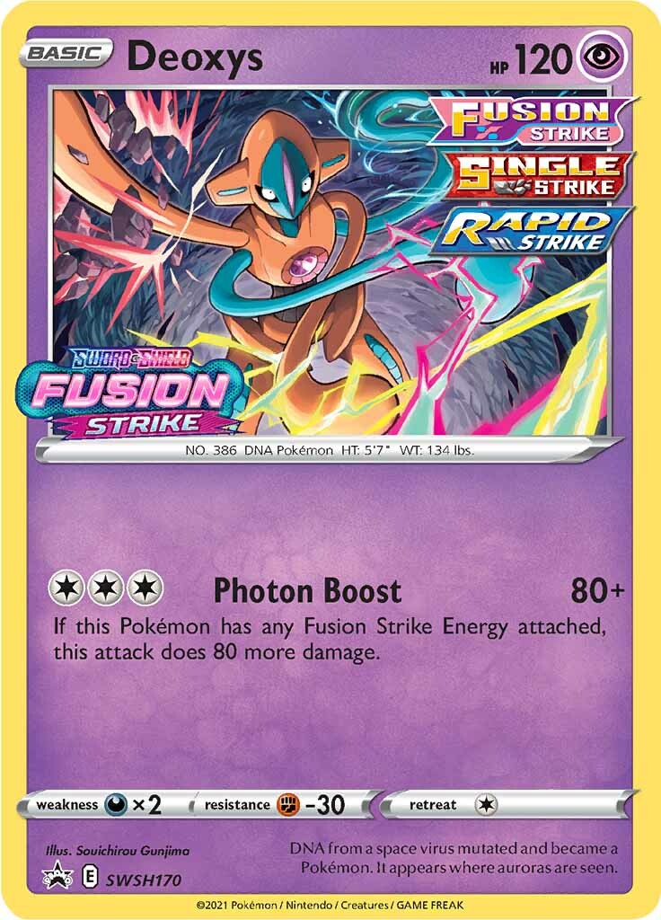 Deoxys (SWSH170) (Prerelease Promo) [Sword & Shield: Black Star Promos] | Exor Games Truro