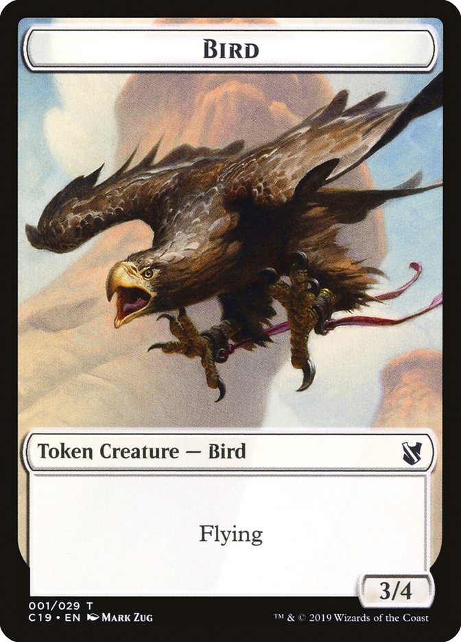 Bird Token (001/029) [Commander 2019 Tokens] | Exor Games Truro