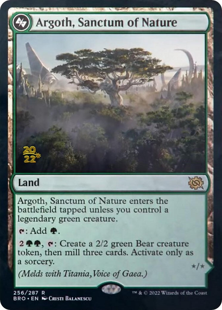 Argoth, Sanctum of Nature [The Brothers' War Prerelease Promos] | Exor Games Truro