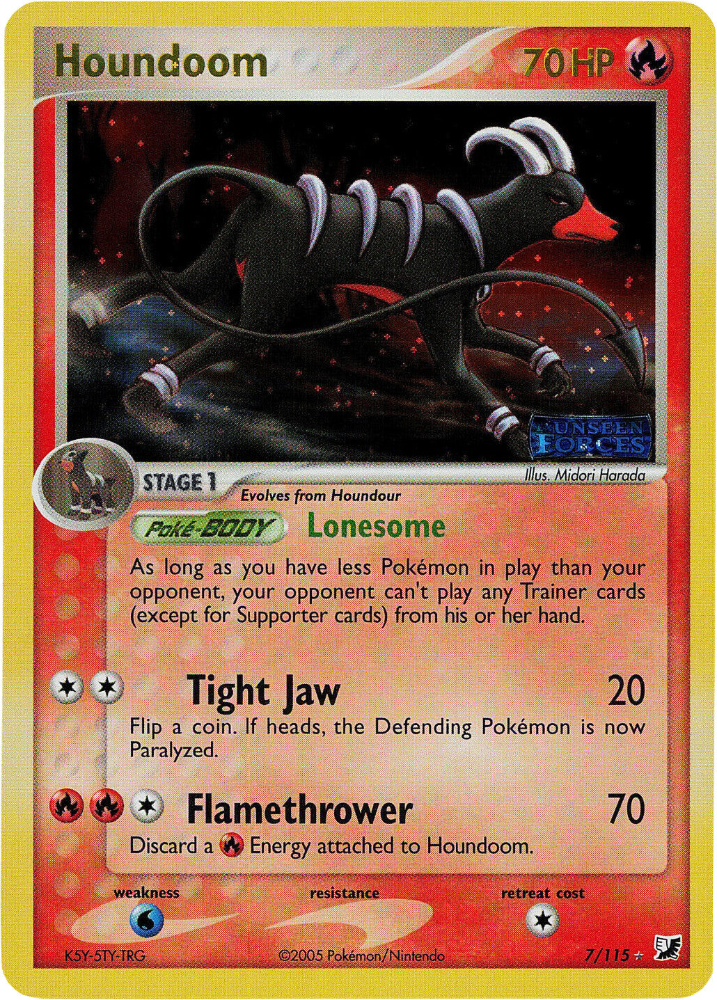 Houndoom (7/115) (Stamped) [EX: Unseen Forces] | Exor Games Truro