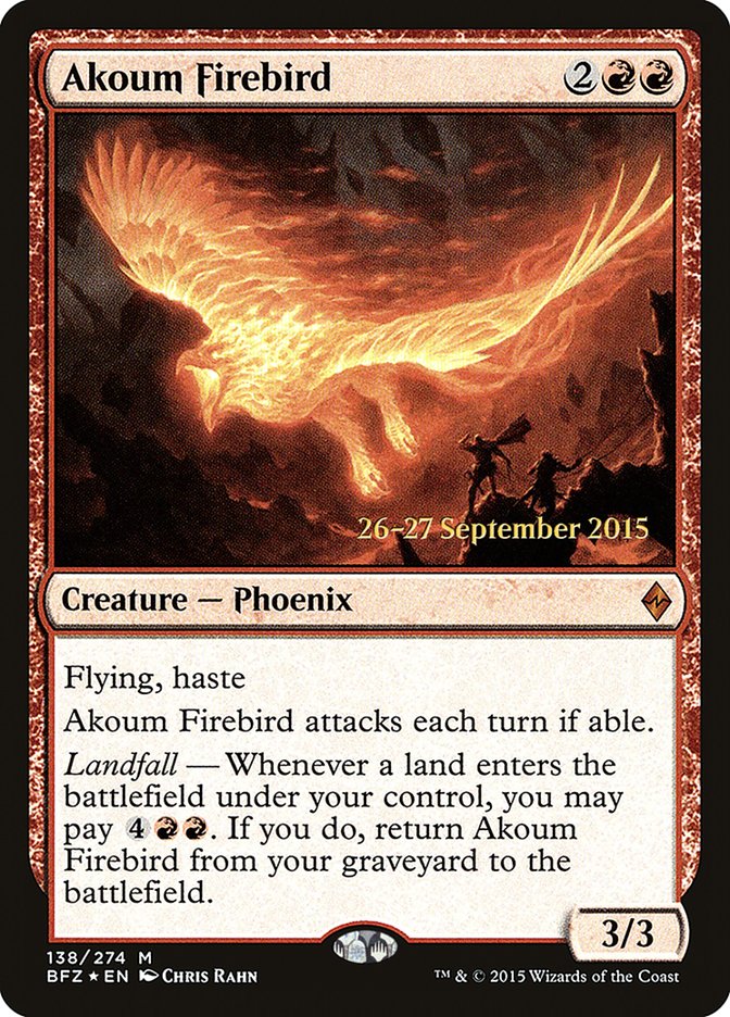 Akoum Firebird [Battle for Zendikar Prerelease Promos] | Exor Games Truro