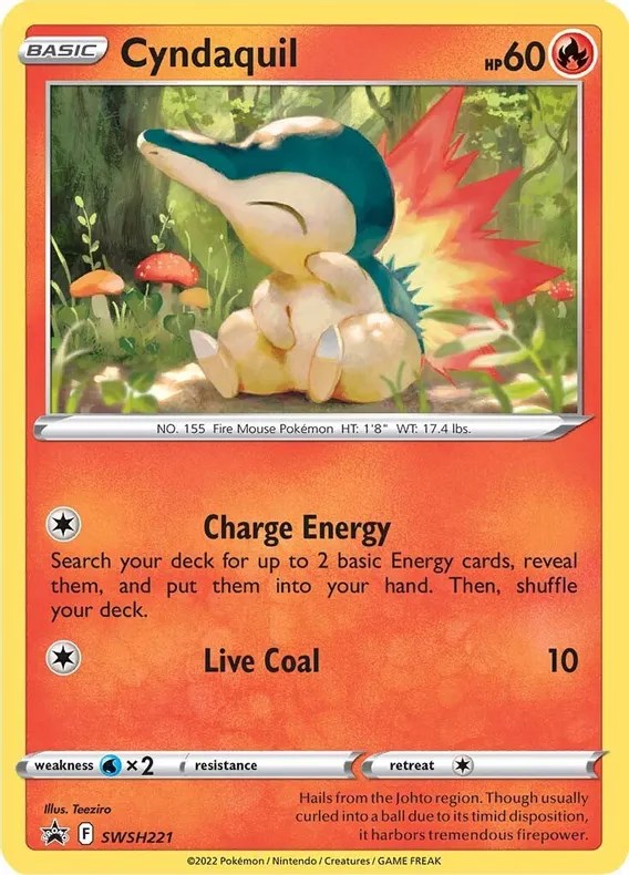 Cyndaquil (SWSH221) (Cosmos Holo) [Sword & Shield: Black Star Promos] | Exor Games Truro