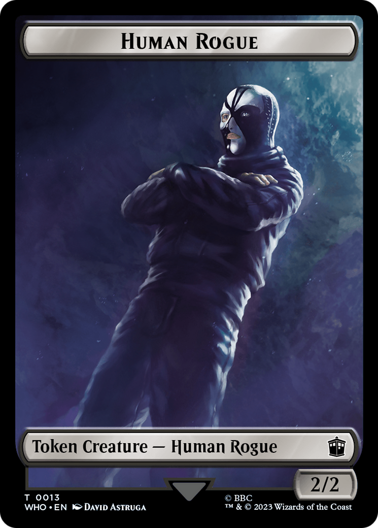 Human Rogue // Clue (0021) Double-Sided Token [Doctor Who Tokens] | Exor Games Truro