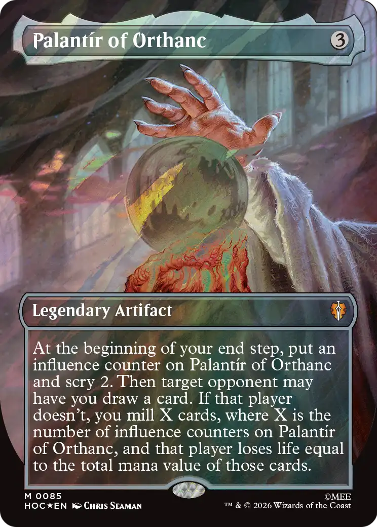 Palantir of Orthanc (Borderless) (Surge Foil) [The Hobbit: Eternal-Legal] | Exor Games Truro