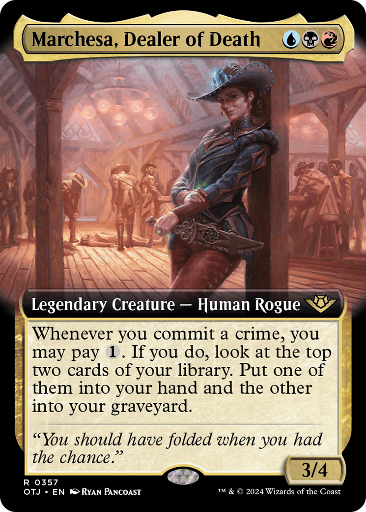 Marchesa, Dealer of Death (Extended Art) [Outlaws of Thunder Junction] | Exor Games Truro