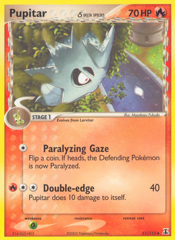 Pupitar (51/113) (Delta Species) [EX: Delta Species] | Exor Games Truro