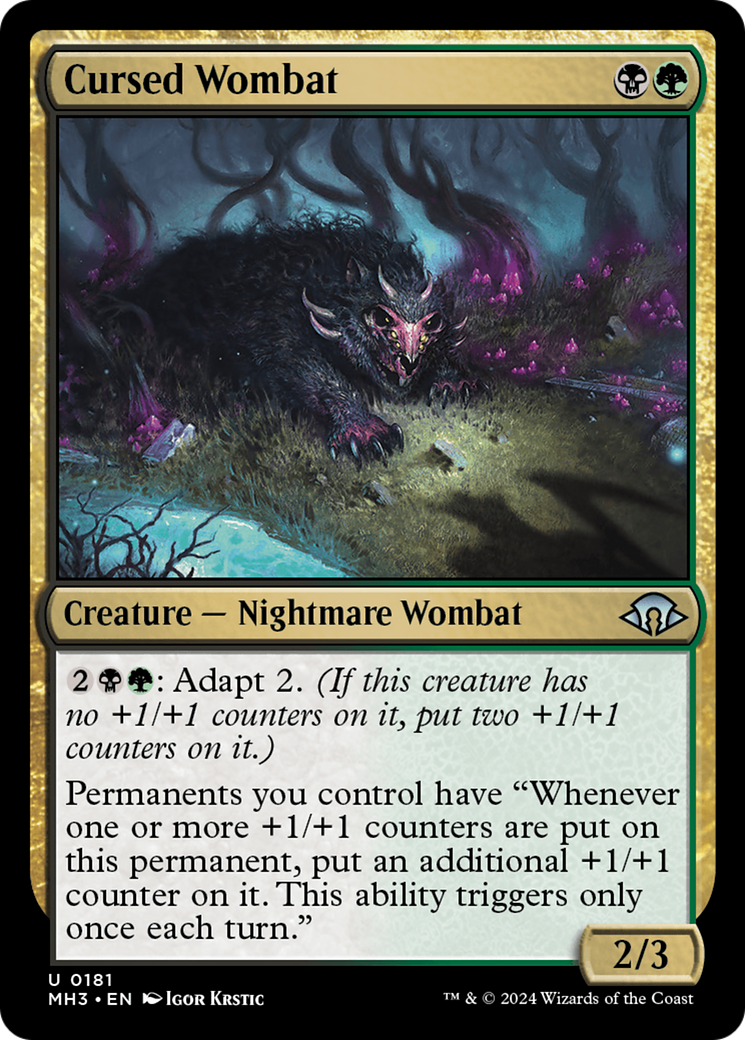 Cursed Wombat [Modern Horizons 3] | Exor Games Truro