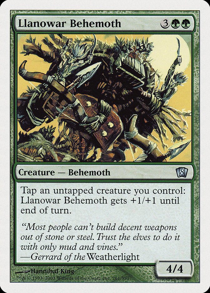 Llanowar Behemoth (8th Edition) [Oversize Cards] | Exor Games Truro