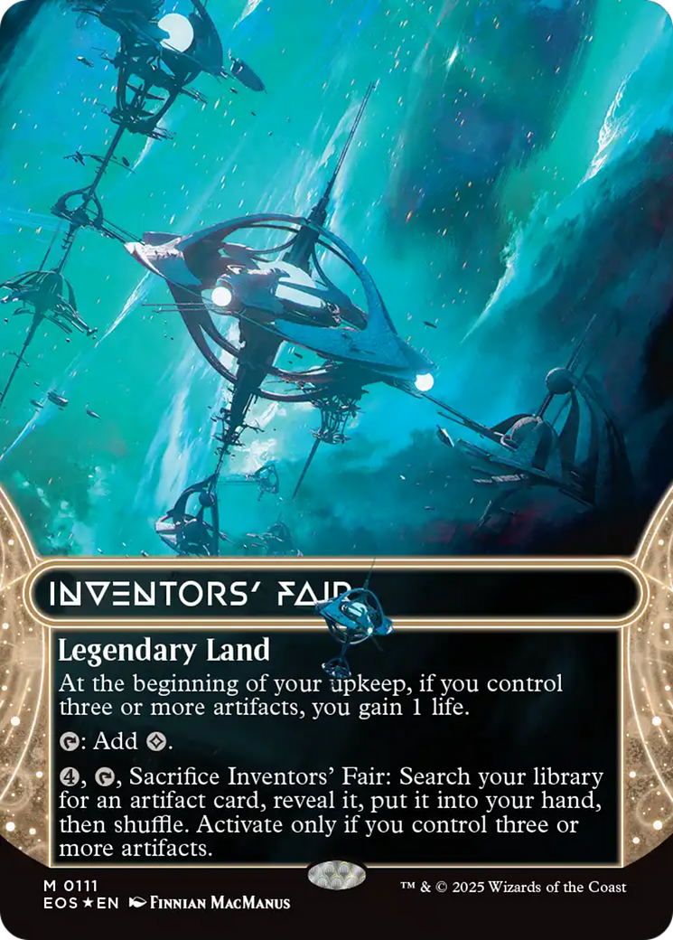 Inventors' Fair (0111) (Borderless) (Galaxy Foil) [Edge of Eternities: Stellar Sights] | Exor Games Truro