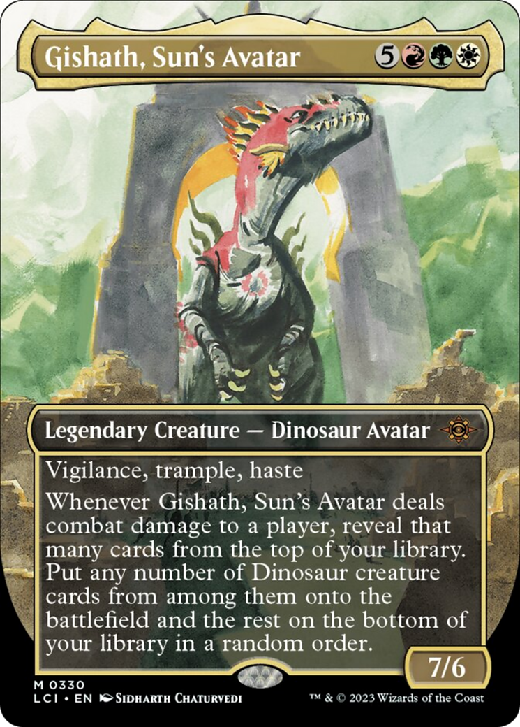 Gishath, Sun's Avatar (Borderless) [The Lost Caverns of Ixalan] | Exor Games Truro